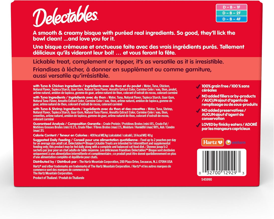 Delectables Lickable Treat Bisque Wet Cat Treat Variety Pack