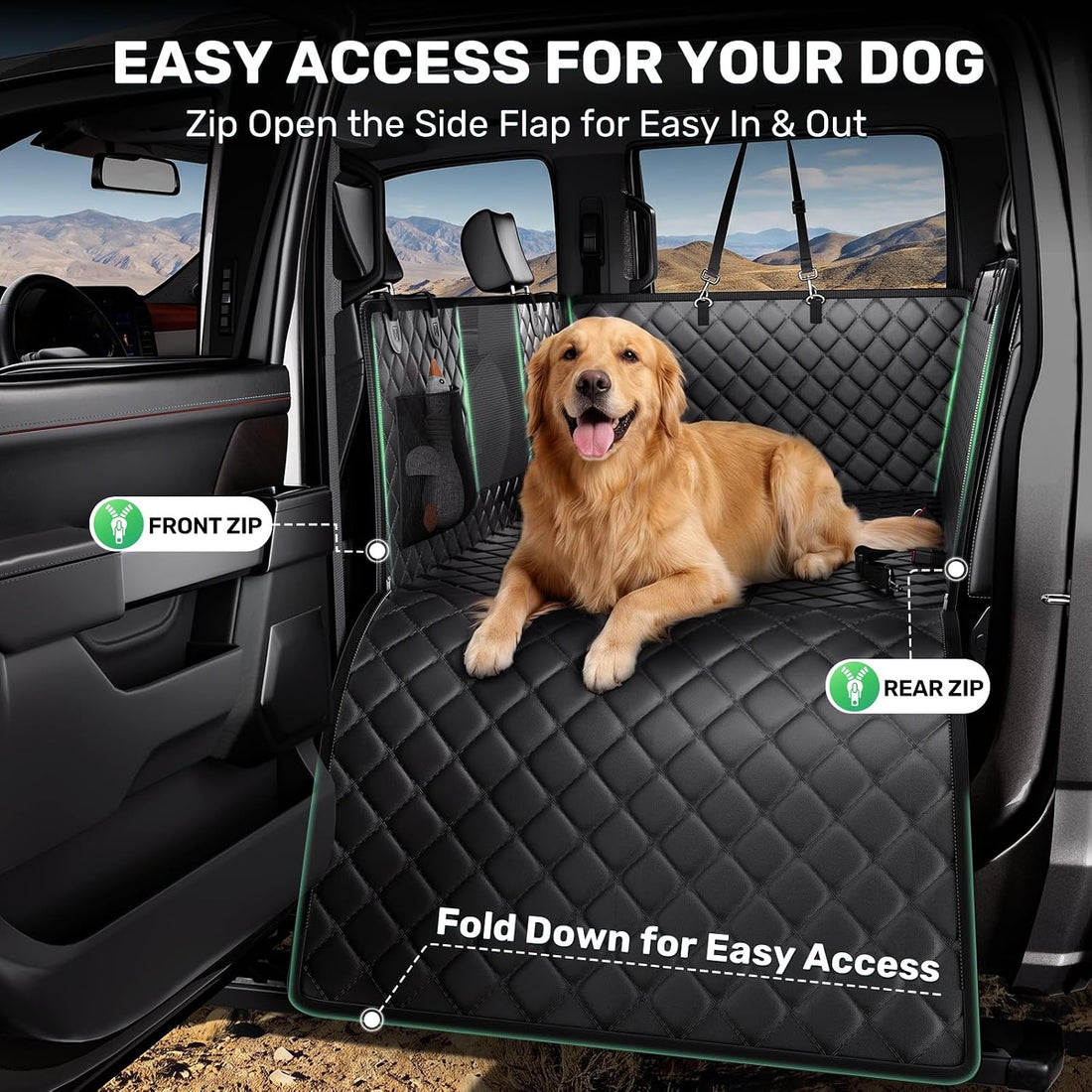 Zanch Heavy-Duty Dog Car Seat Cover