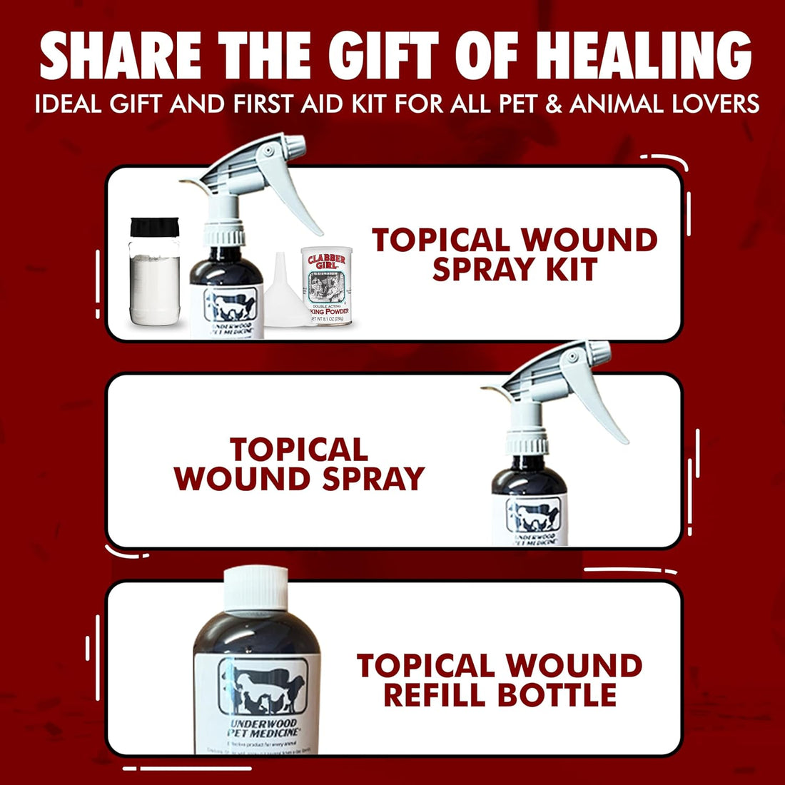 Pet Wound Care Spray with Trigger, Animal Wound Cleaner, 16 oz