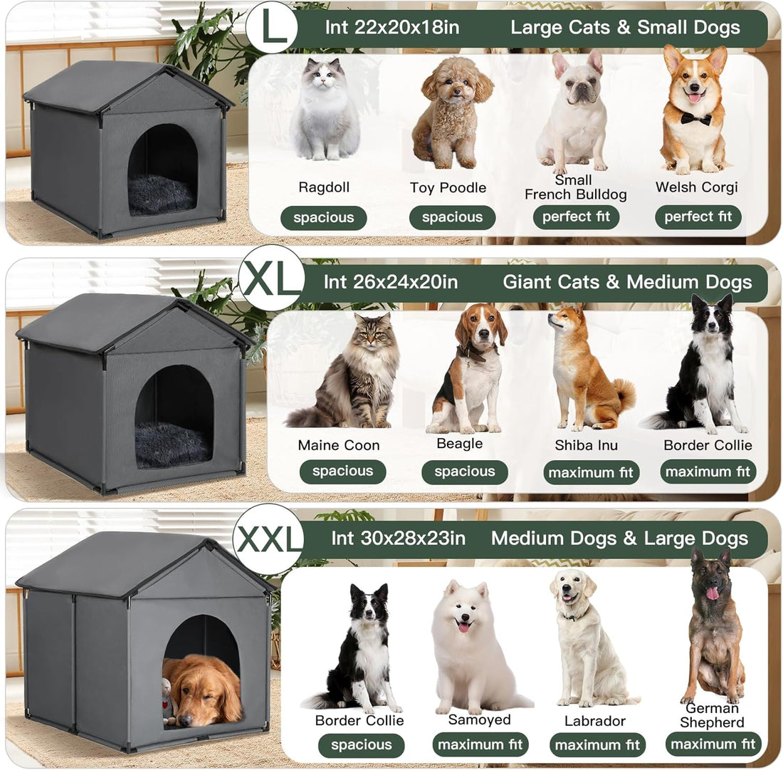 Large Cat & Small Dog House Soft Indoor for Ragdolls