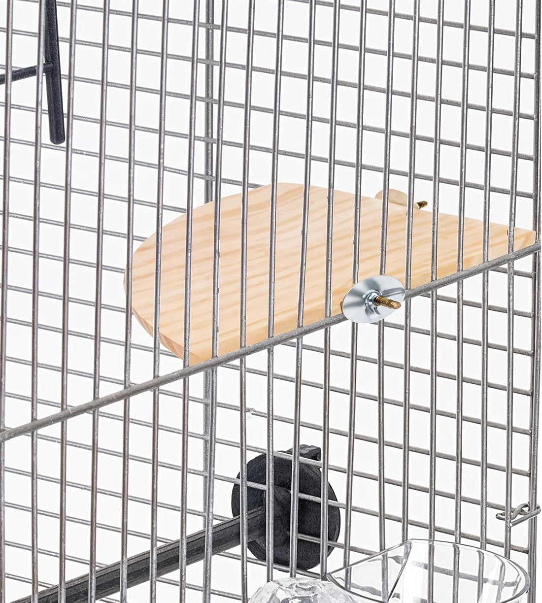 Bird Perch Platform Stand Wooden Parrot Perch Corner 6.7 Inches Fan