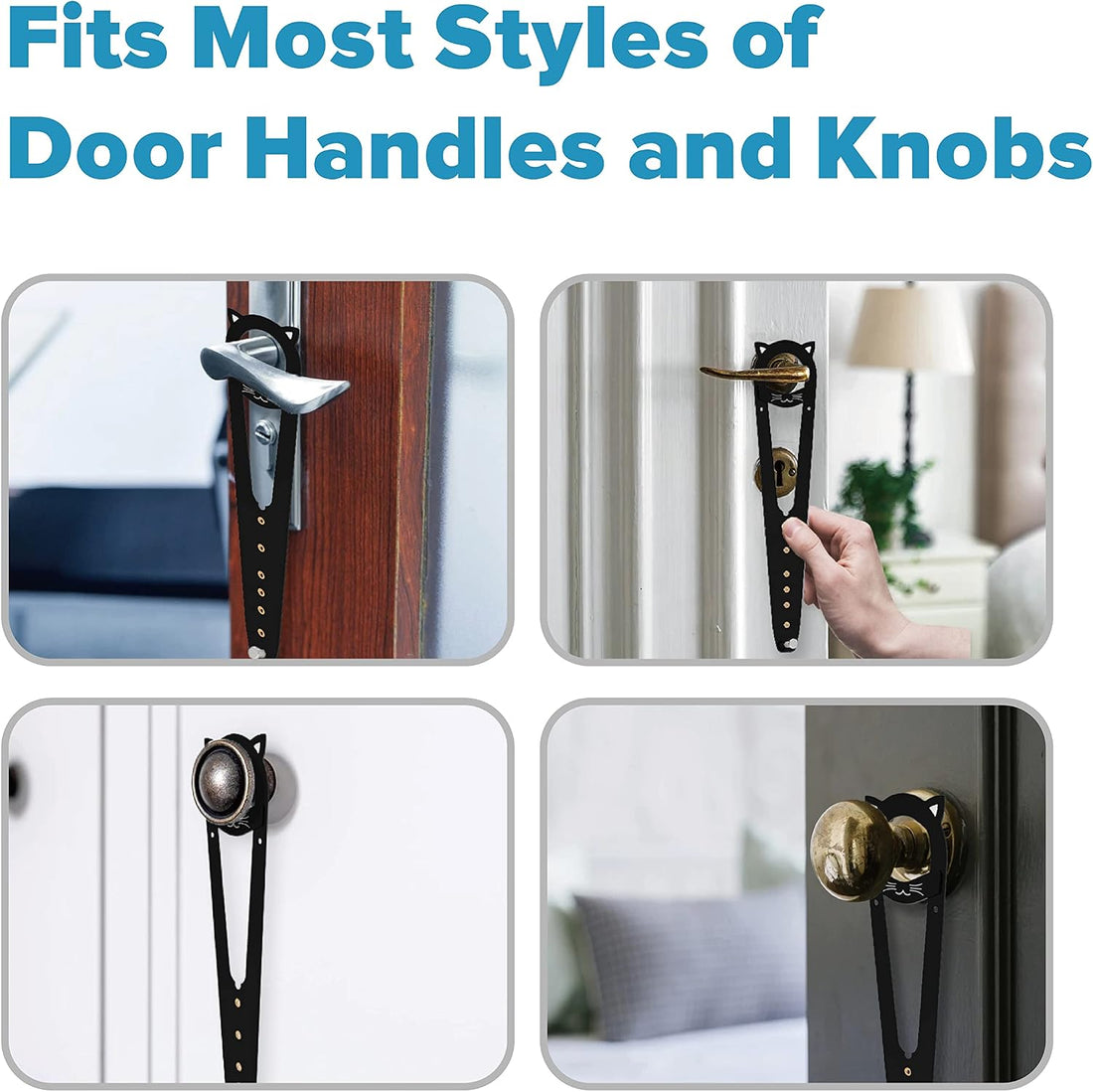 Neobay Cat Door Latch with Stabilizer, Keeps Dogs Out of Litter Box