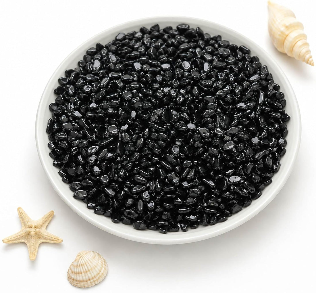 NUPICK 0.6LB Black Obsidian Crystal Chips Bulk