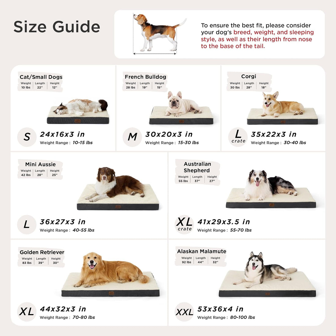 Bedsure Dog Beds Large Sized Dog