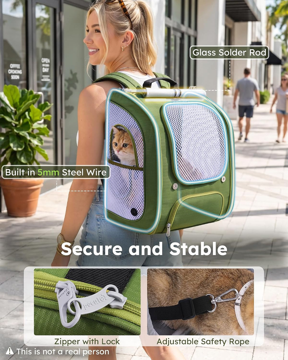 Pecute Cat Backpack Carrier, Spacious & Breathable Pet Backpack