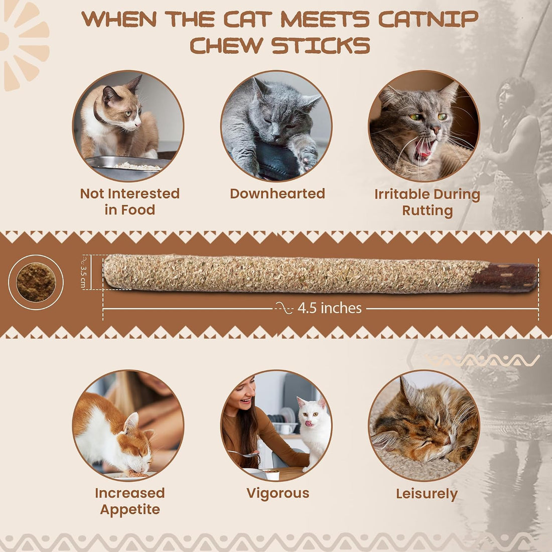 HUPA Cat Chew Sticks | Anxiety Relief & Digestive Support