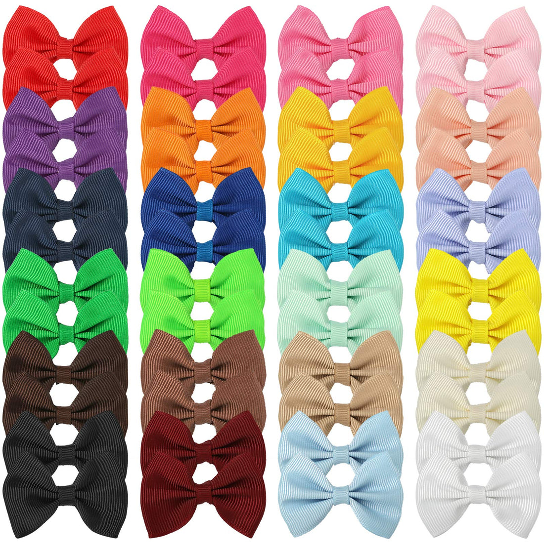 XIMA 48PCS Dog's Hair Bows Clips,Small Handmade Hair Accessories Bow