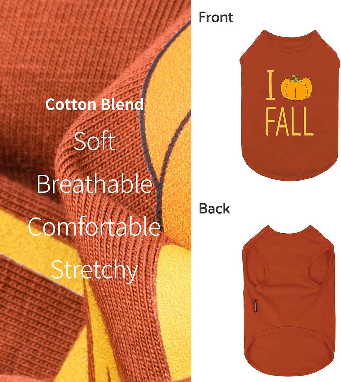 Fitwarm I Love Fall Dog Shirt