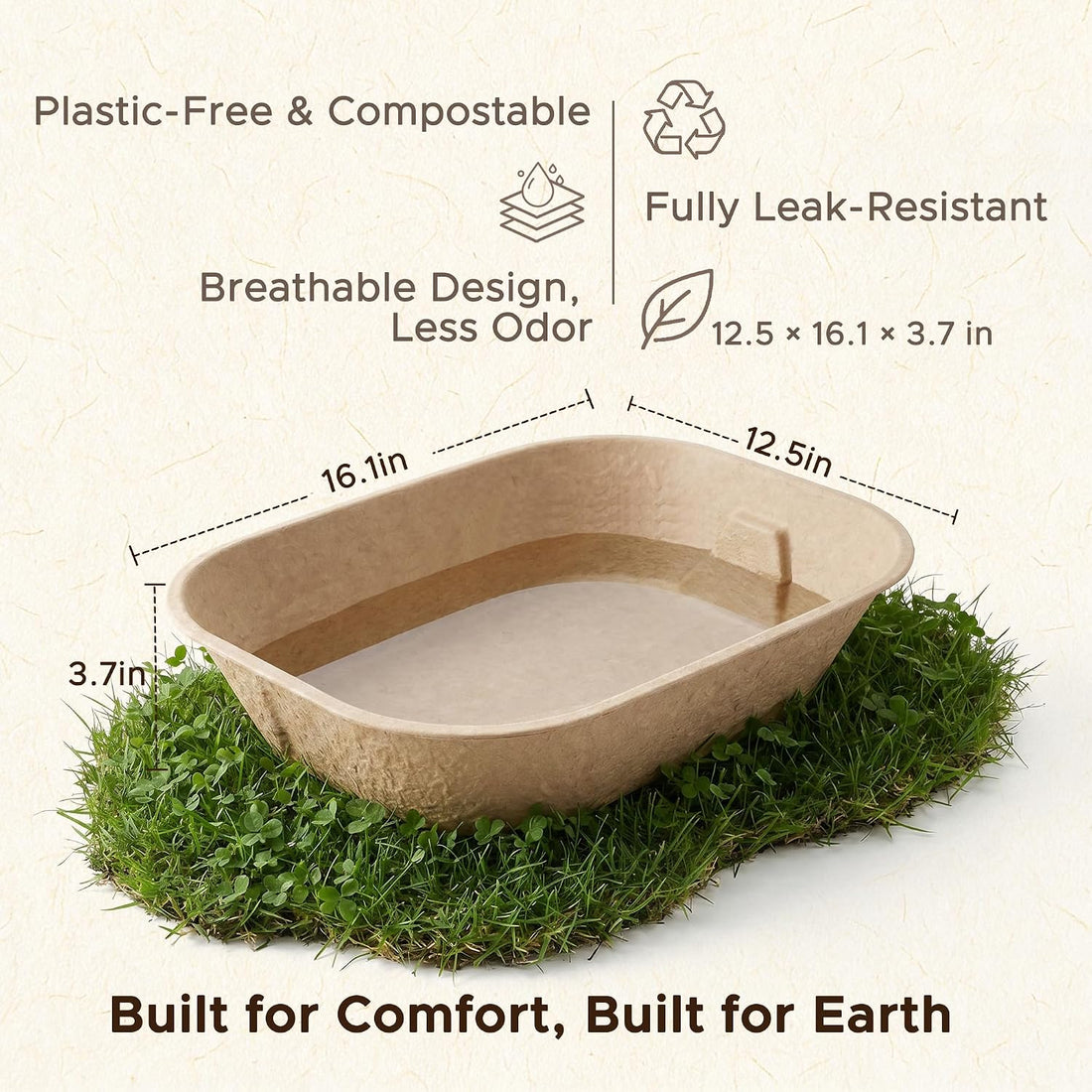 3-Pack Disposable Litter Box for Kittens