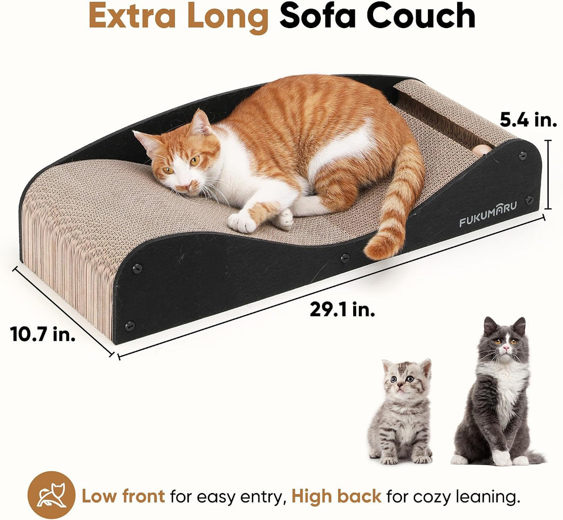 FUKUMARU Cardboard Cat Scratcher Bed