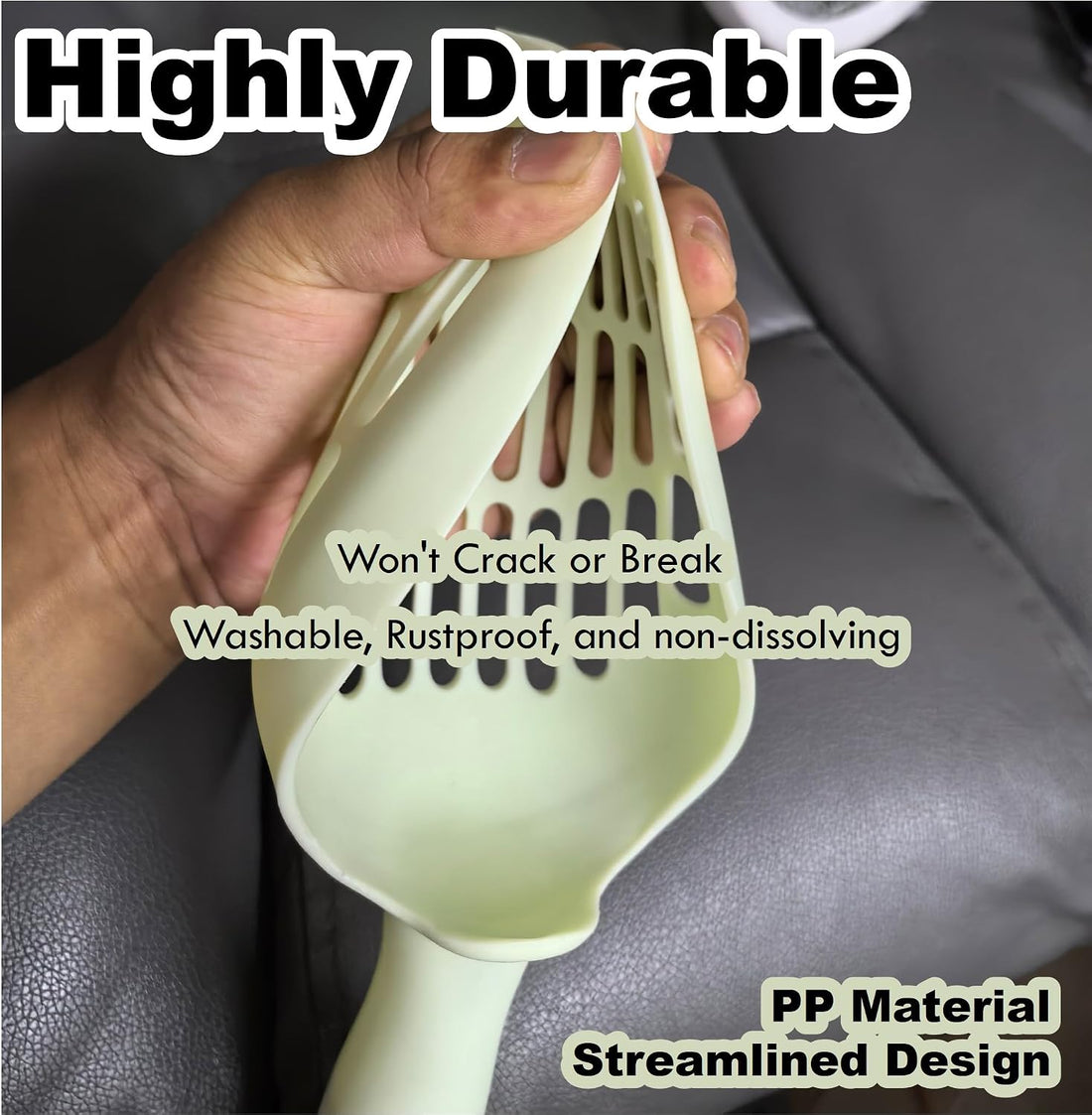 QUALIALL Cat Litter Scoop, 2-Pack, Premium, Extra Sturdy