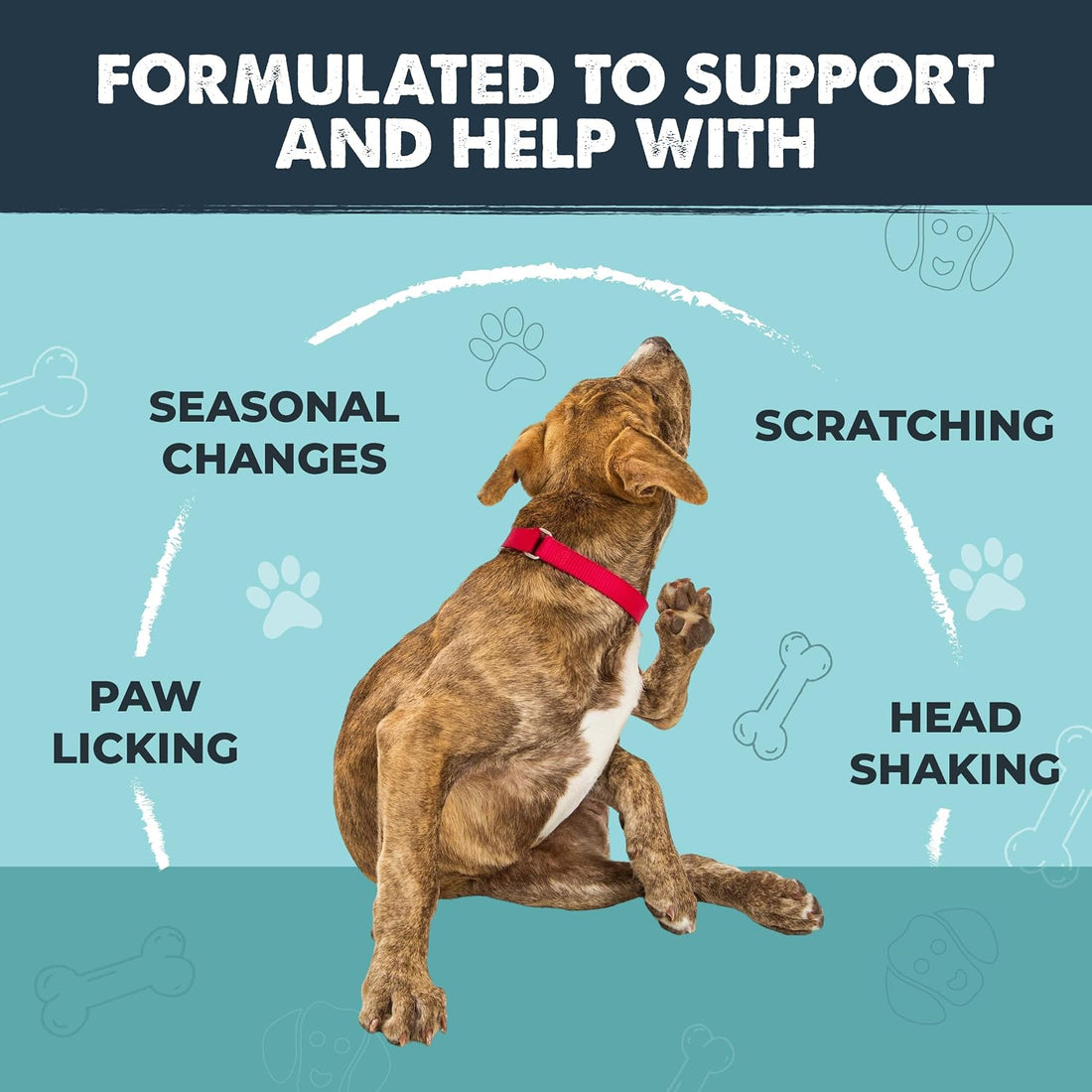 Mighty Paw Dog Allergy Chews, Itch Relief & Immune Support, 120ct