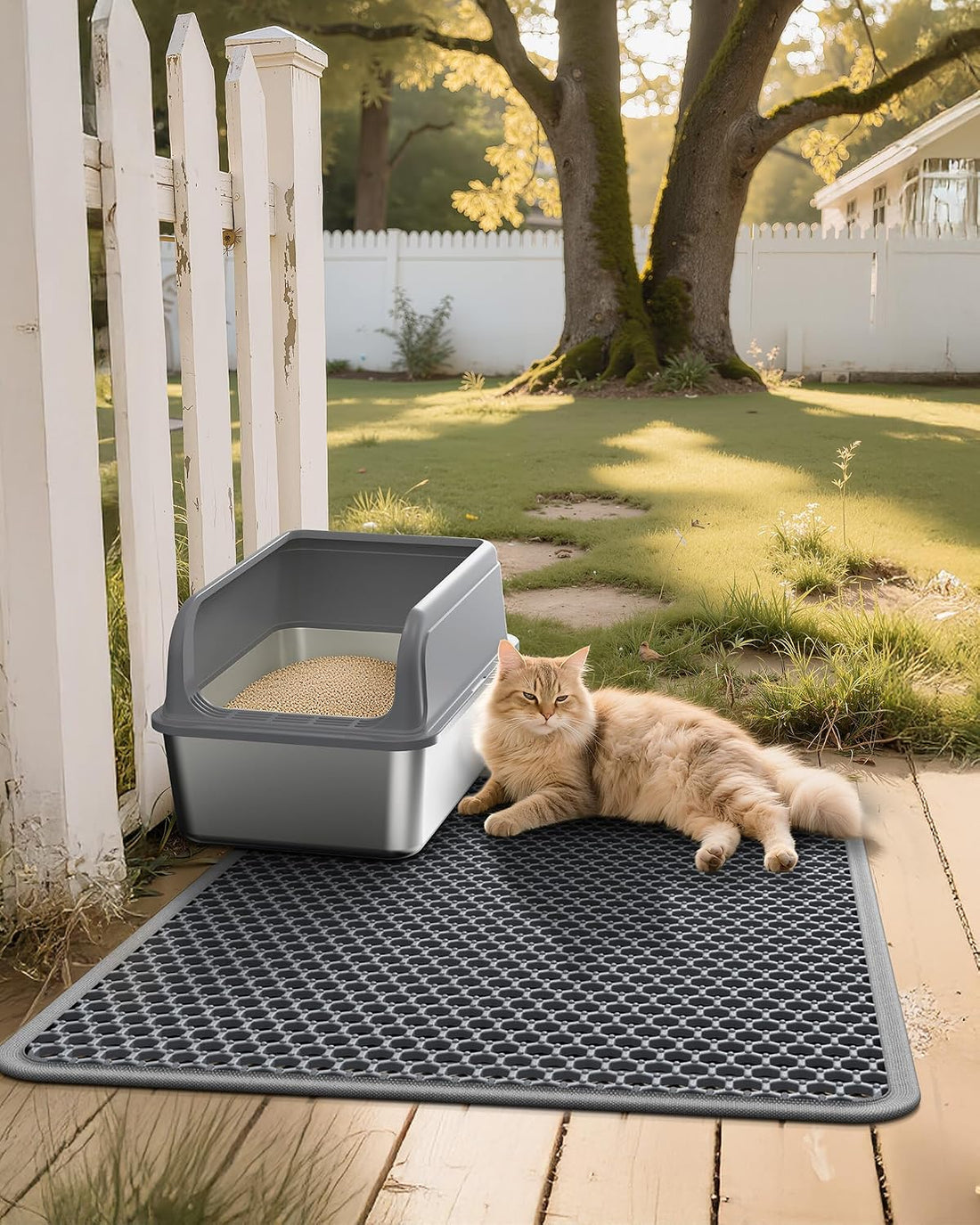 Cat Litter Mat - 23.2'' x 14.6'' Small Litter Trapping Mat