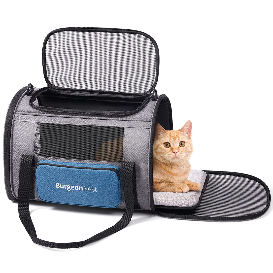 BurgeonNest Cat Carrier for Large Cats 20 lbs,Medium Pet Under 20