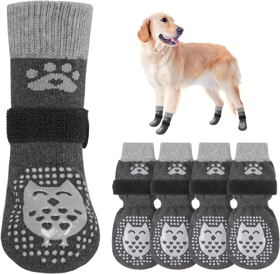 SCENEREAL Anti Slip Dog Socks to Prevent Licking Paws for Hardwood