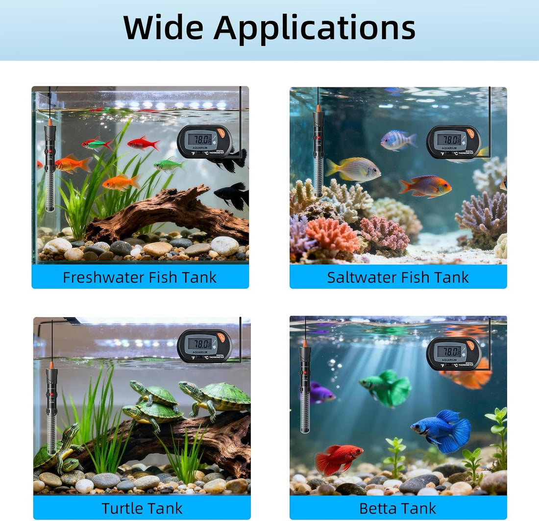 HiTauing Aquarium Heater 25W/50W/100W/200W/300W