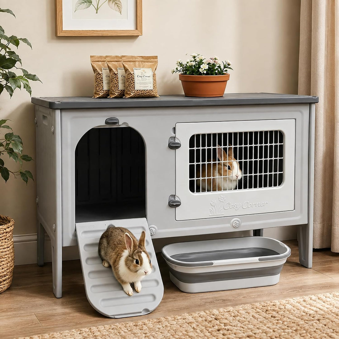 Rockever Rabbit Hutch Indoor Outdoor
