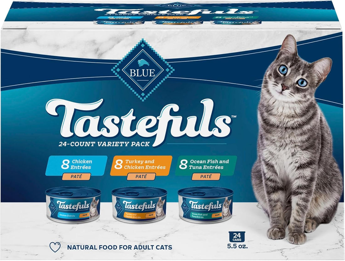 Blue Buffalo Tastefuls Wet Cat Food Paté Variety Pack for Adult Cats