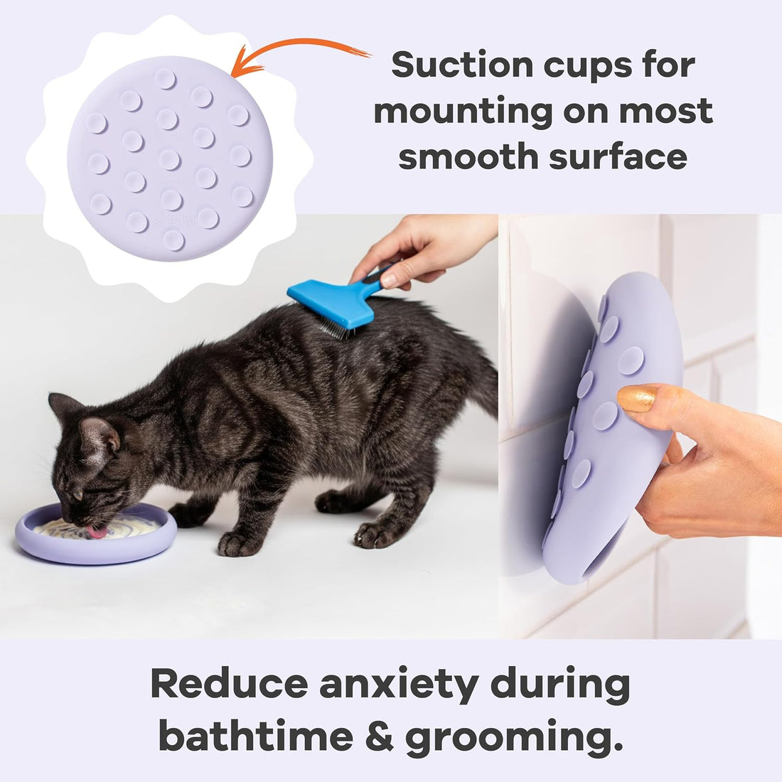 Awoo Lick Dish Silicone Dog & Cat Lick Mat Slow Feeder Dish