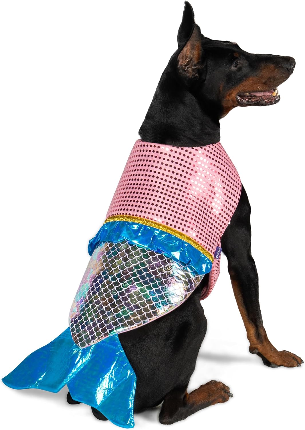 cyeollo Mermaid Dog Halloween Costumes for Small Dogs Holiday Outfit