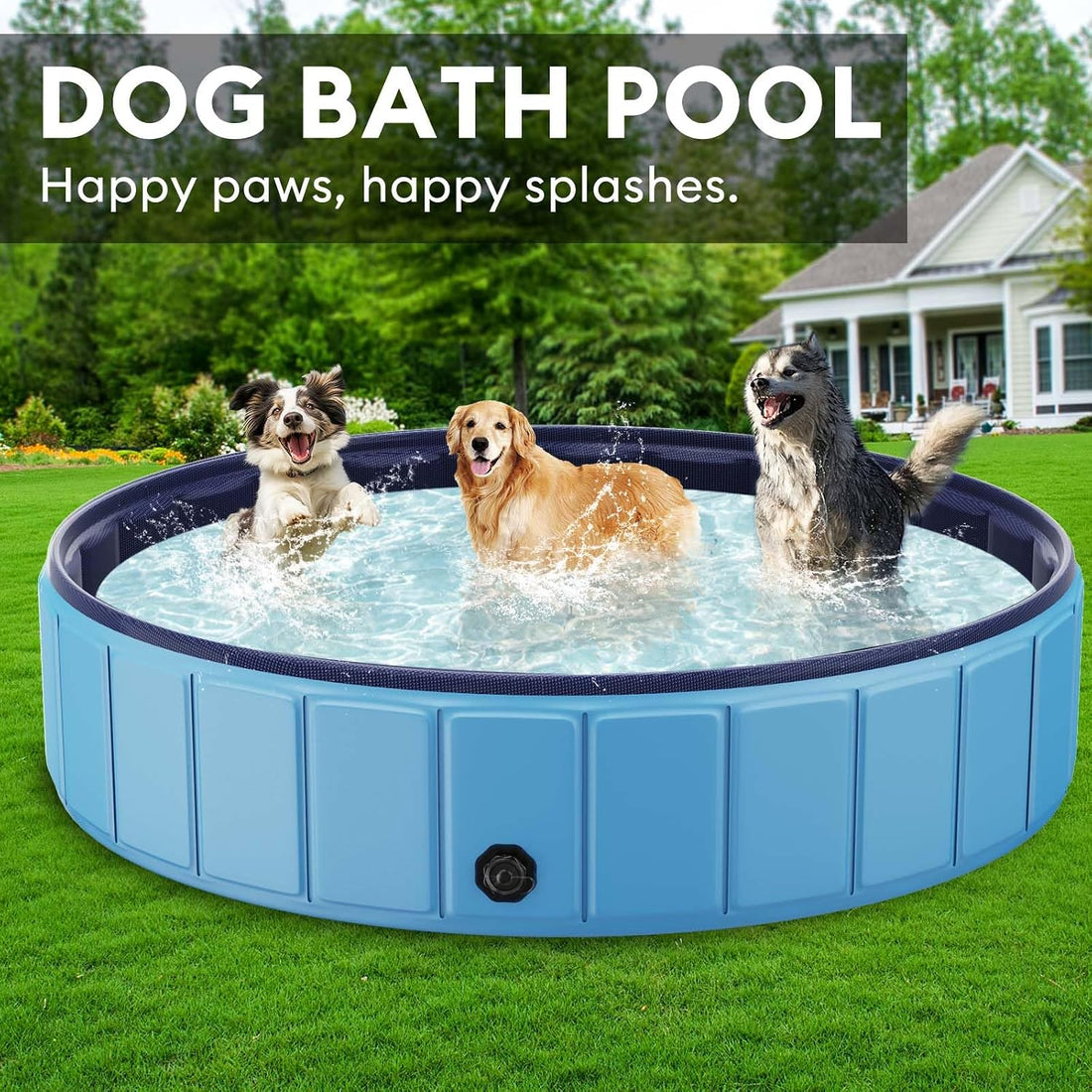 Foldable Dog Pool for Large Dogs