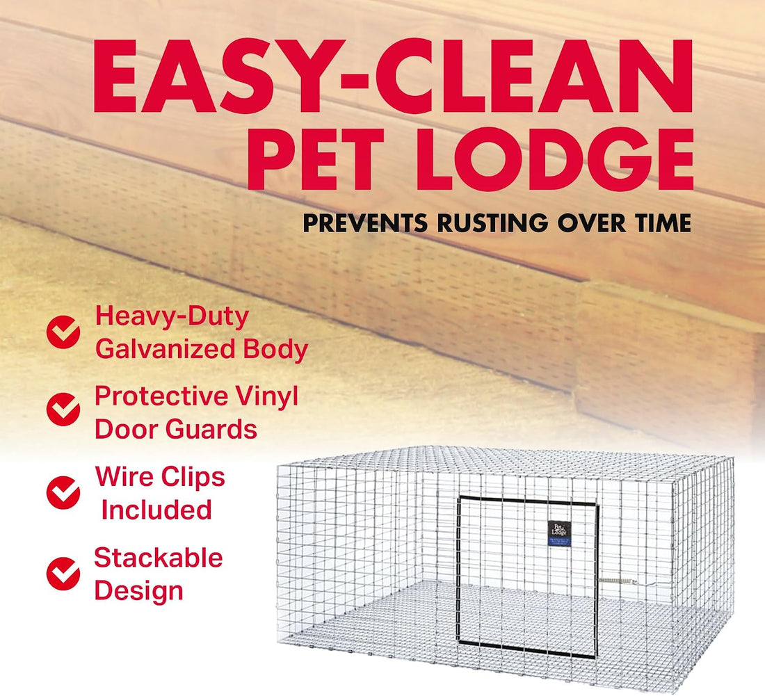 Pet Lodge® Wire Rabbit Hutch | Rust Resistant Galvanized Wire Mesh