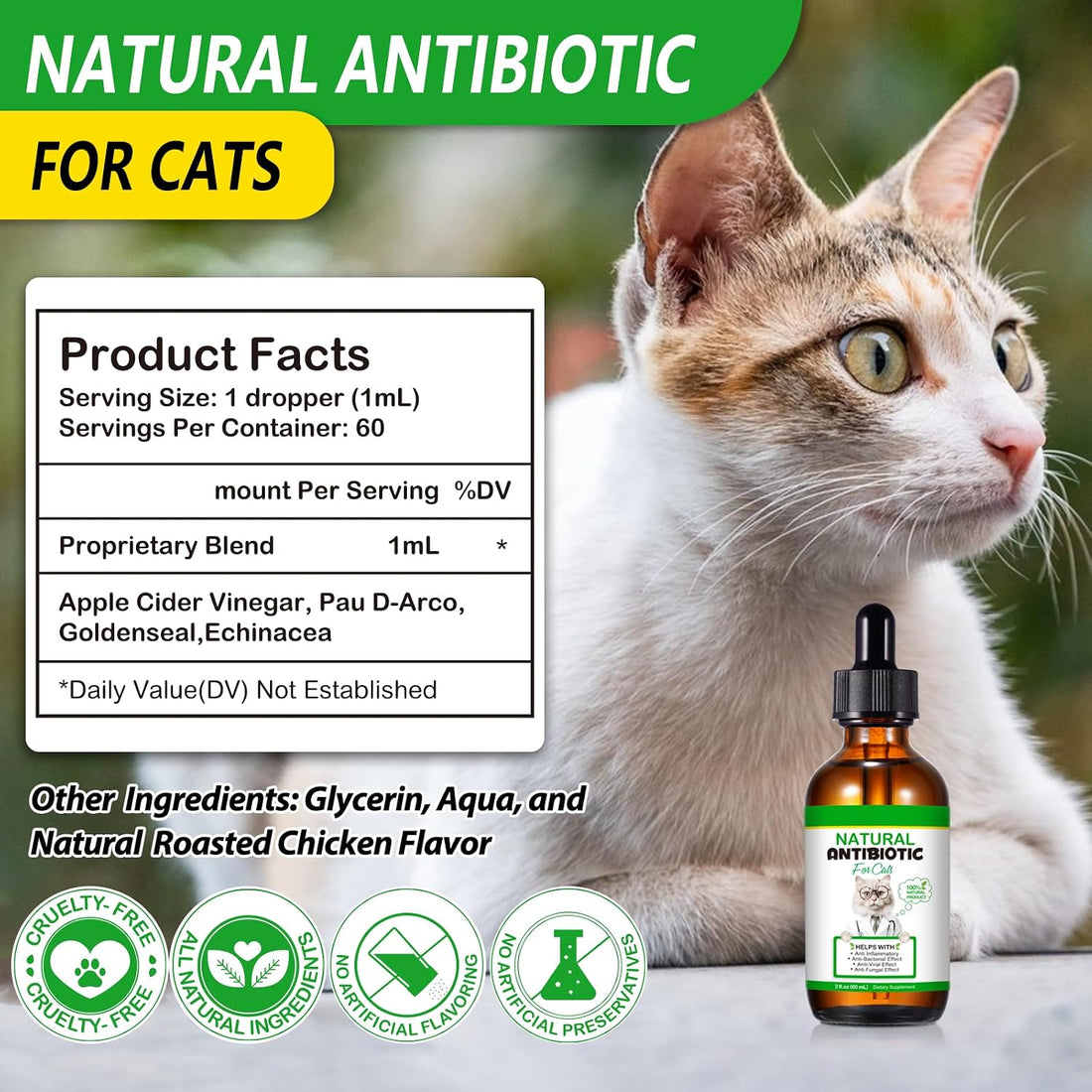 Natural Antibiotic for Cats - Broad Spectrum Herbal Remedy