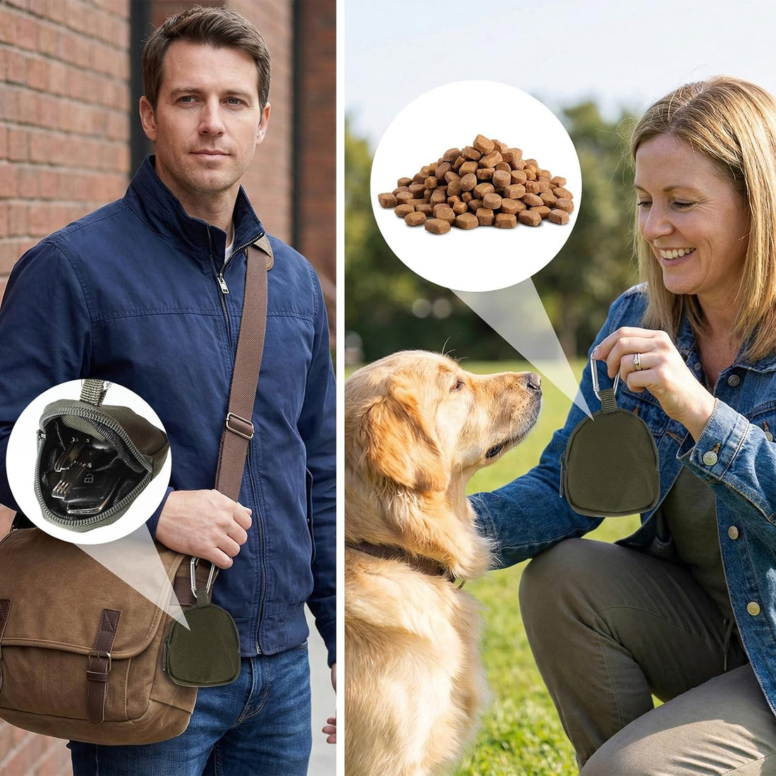 Tweruna 2 PCS Dog Treat Pouch