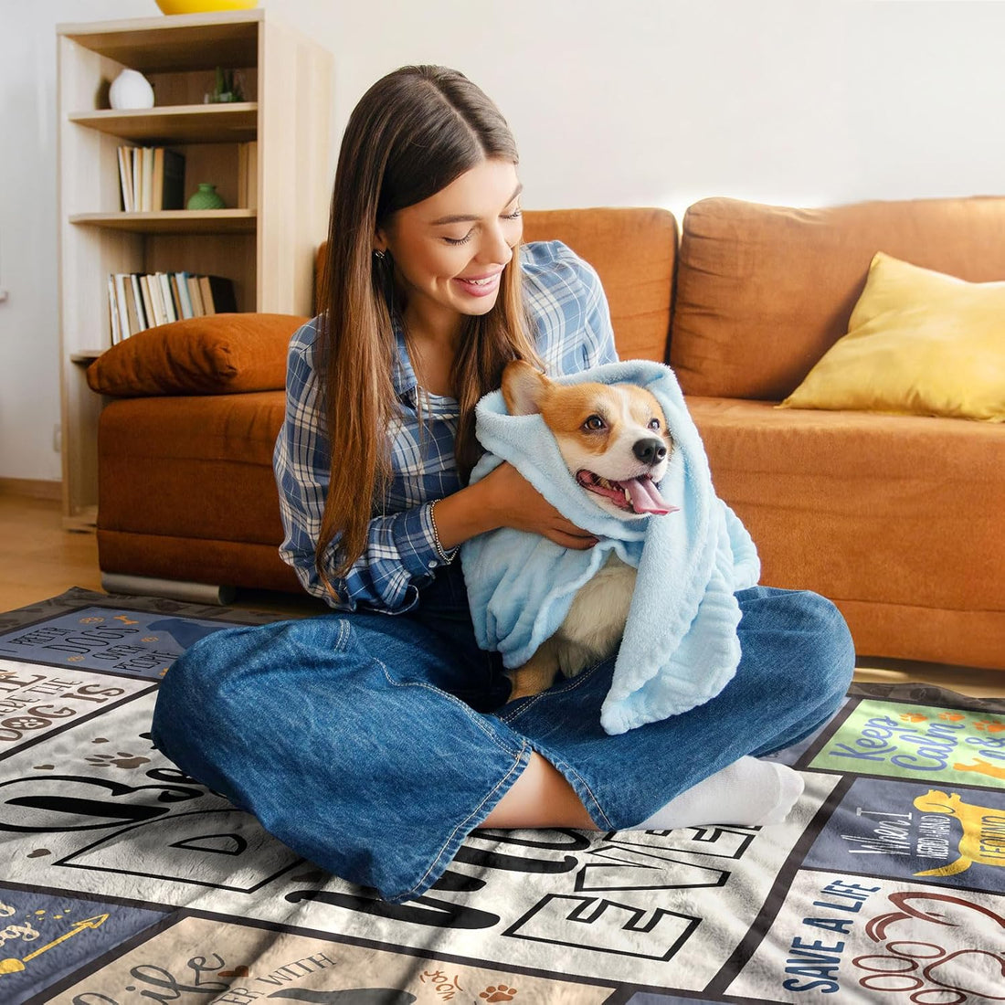 Cat Mom Gifts Themed Blanket 60" x 50", Cat Lover Gifts for Women