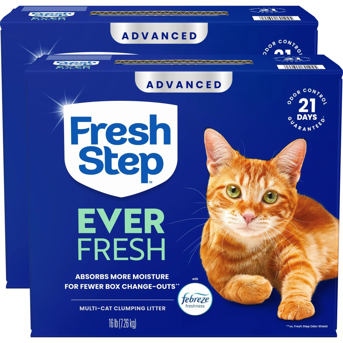 Fresh Step Advanced Ever Fresh Multi Cat Clumping Cat Litter, 16 lb.