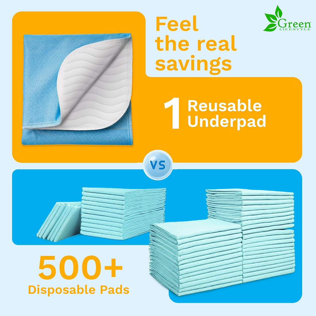 GREEN LIFESTYLE Washable Pee Pads & Underpads