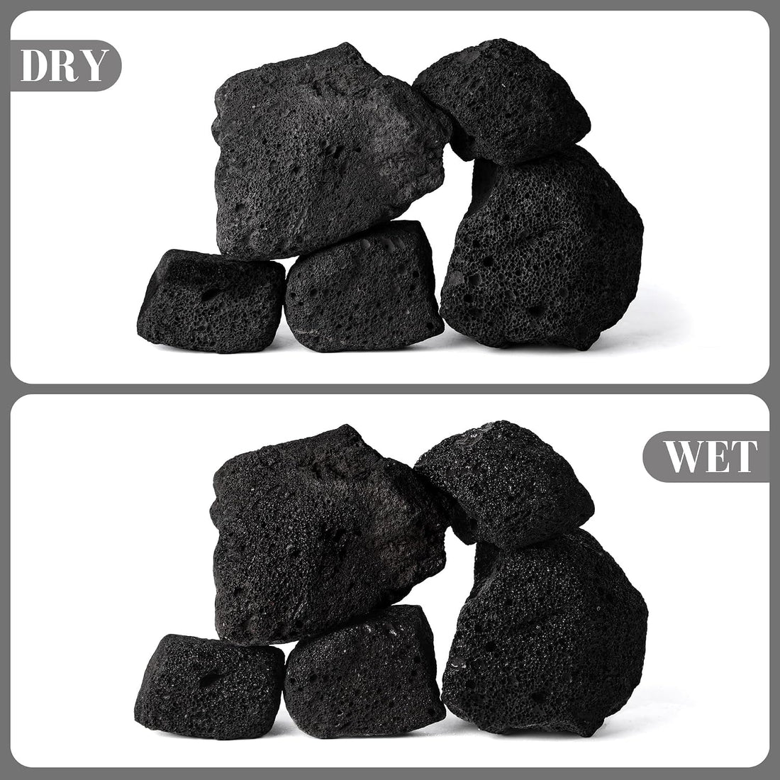 2.2-8.1 Inches Natural Black Lava Rock