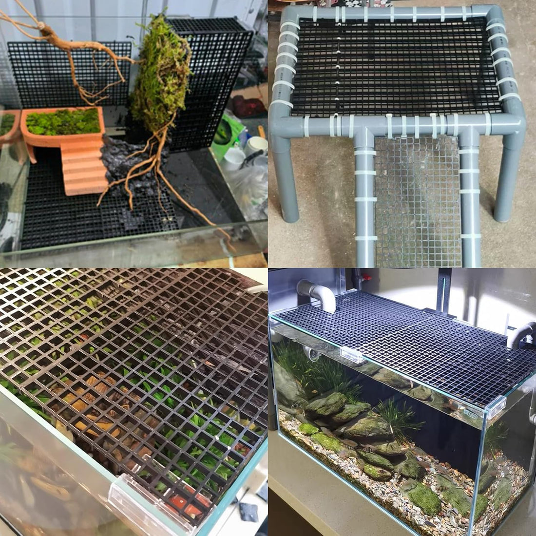ALEGI Aquarium Fish Tank Divider Plastic Egg Crate Filter Bottom Tray