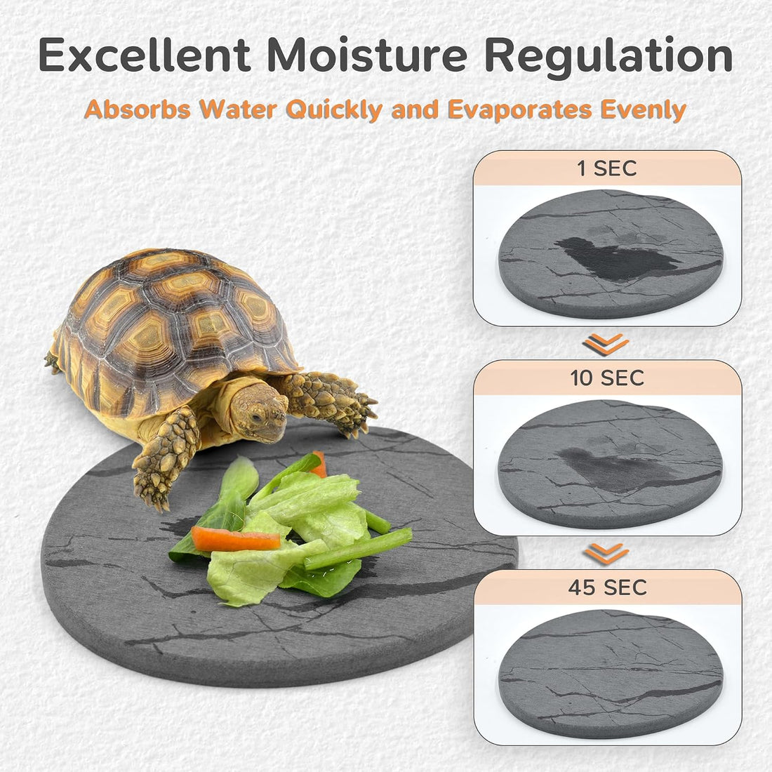 Reptile Basking Platform, 6''x6'' Basking Rocks for Bearded Dragons