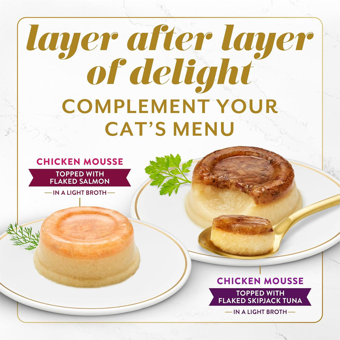 Purina Fancy Feast Layered Delights Chicken Mousse Topped with Flaked