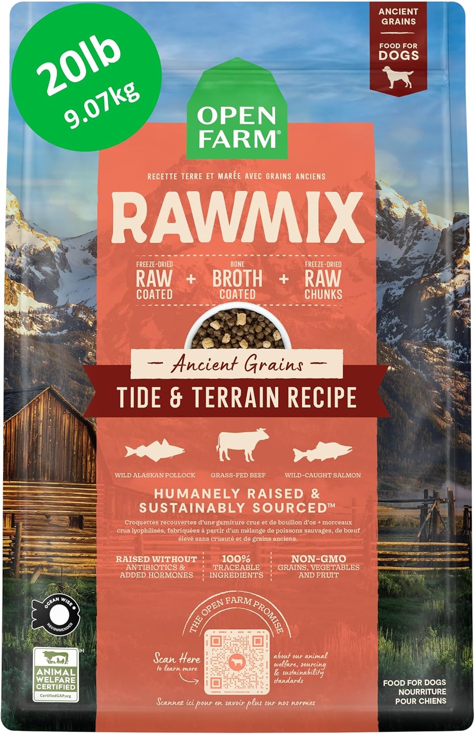 Open Farm RawMix Ancient Grains Dry Dog Food, Front Range Kibble
