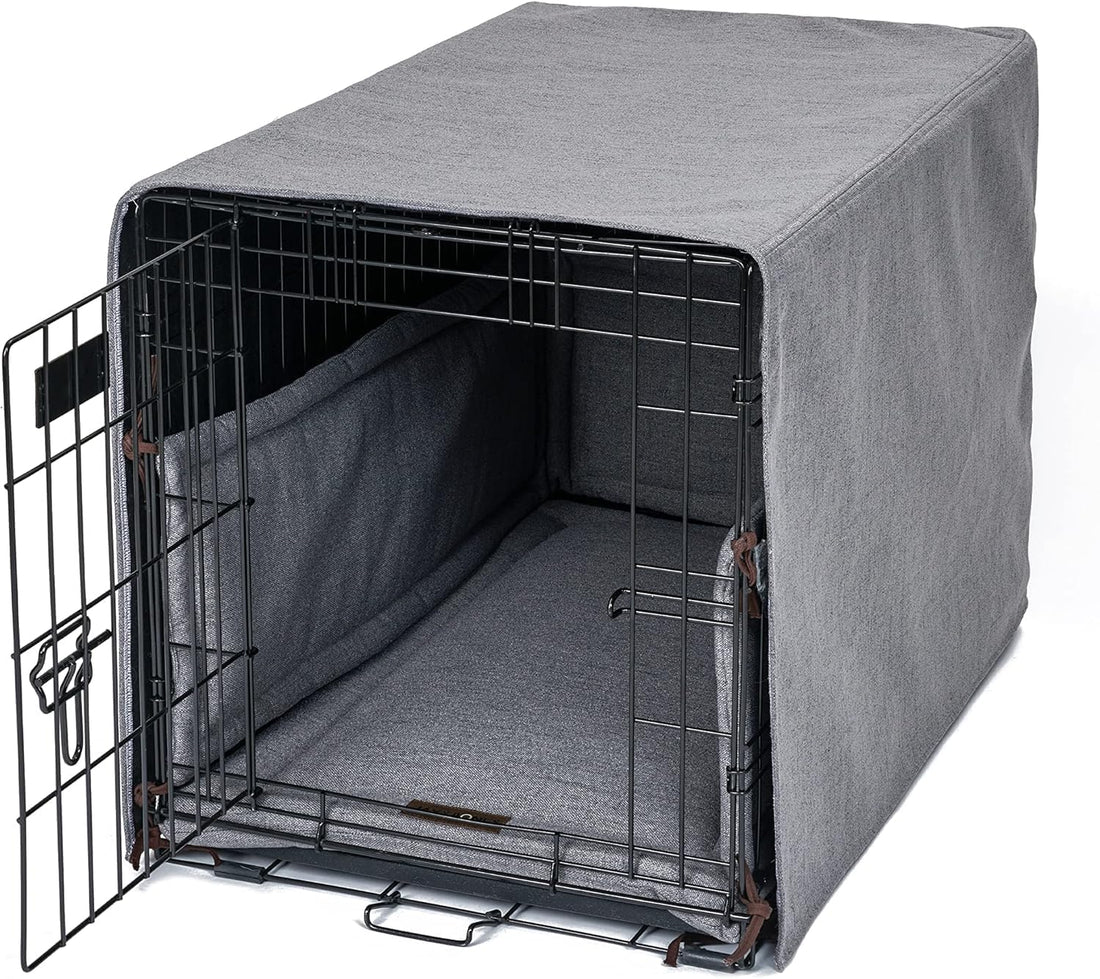 Jax & Bones Dog Crate Cover & Mat w/Bumper, Machine Washable