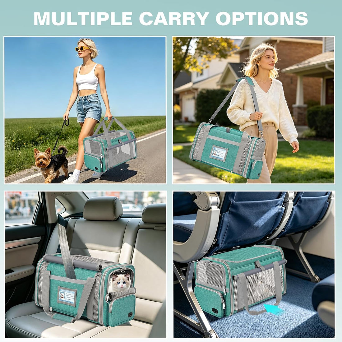 Soft Cat Carrier for Pets Up to 20 Lbs