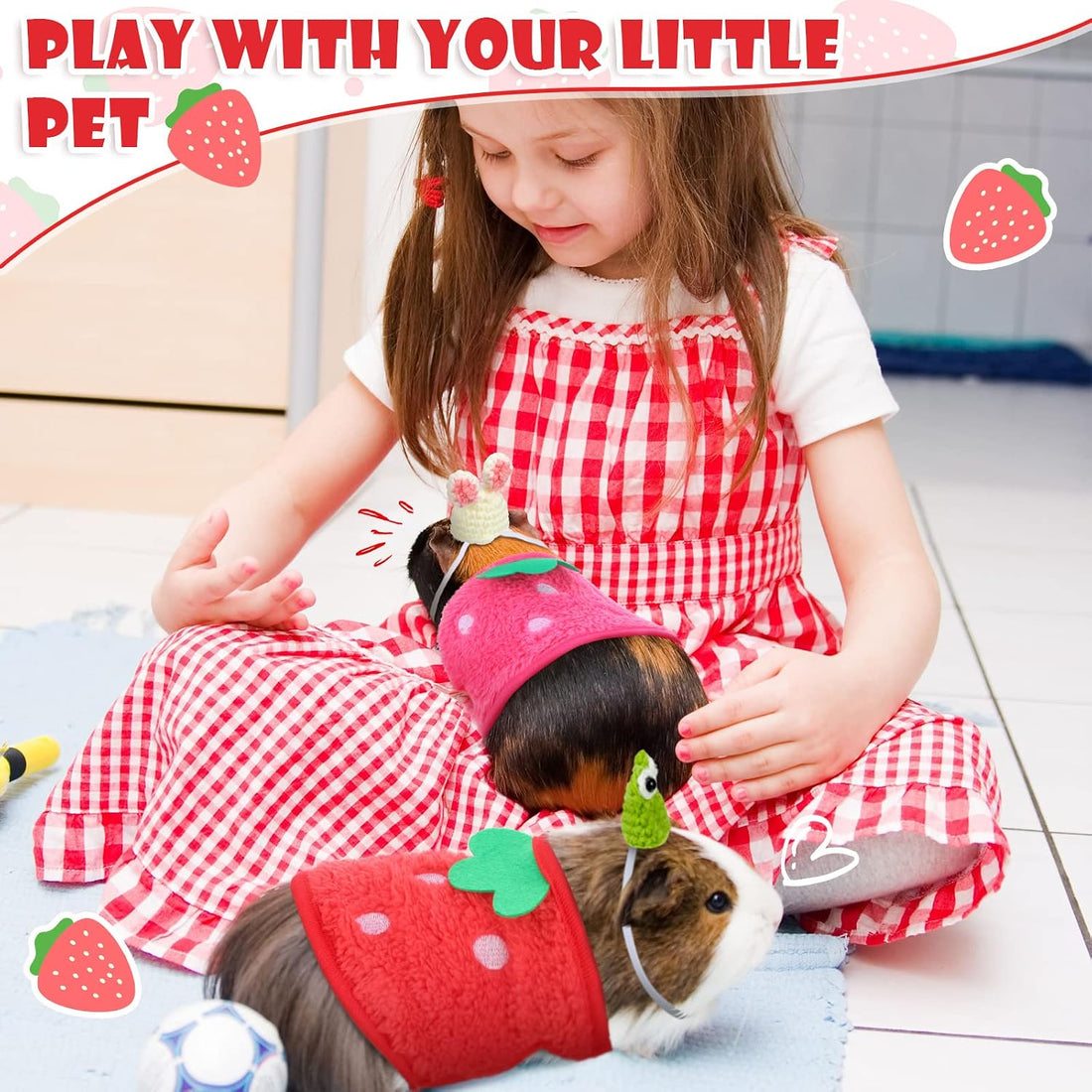 Mixweer 4 Pieces Guinea Pig Stuff Includes 2 Guinea Pig Clothes and 2