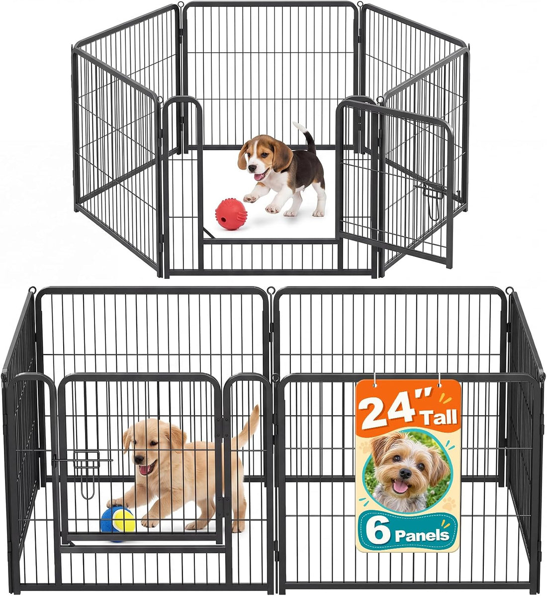NEWBULIG Dog Playpen Indoor 32 Inch 16 Panels