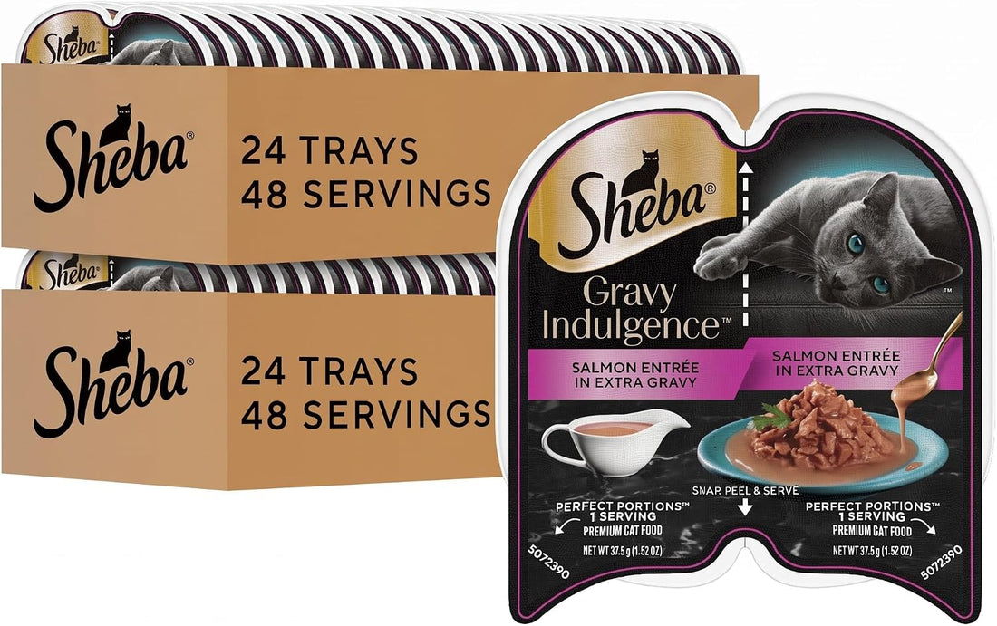 Sheba Gravy Indulgence Wet Cat Food, Variety Pack, 2.6 oz, 12 Count