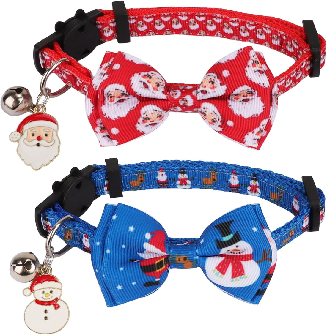 ADOGGYGO Halloween Cat Collar with Bow Bell, Skull Cat Bow Tie Collar