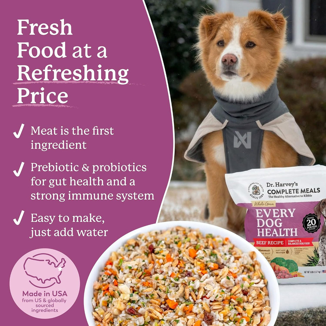 Dr. Harvey's Every Dog Health, Meal with Dehydrated Beef (5 lb)