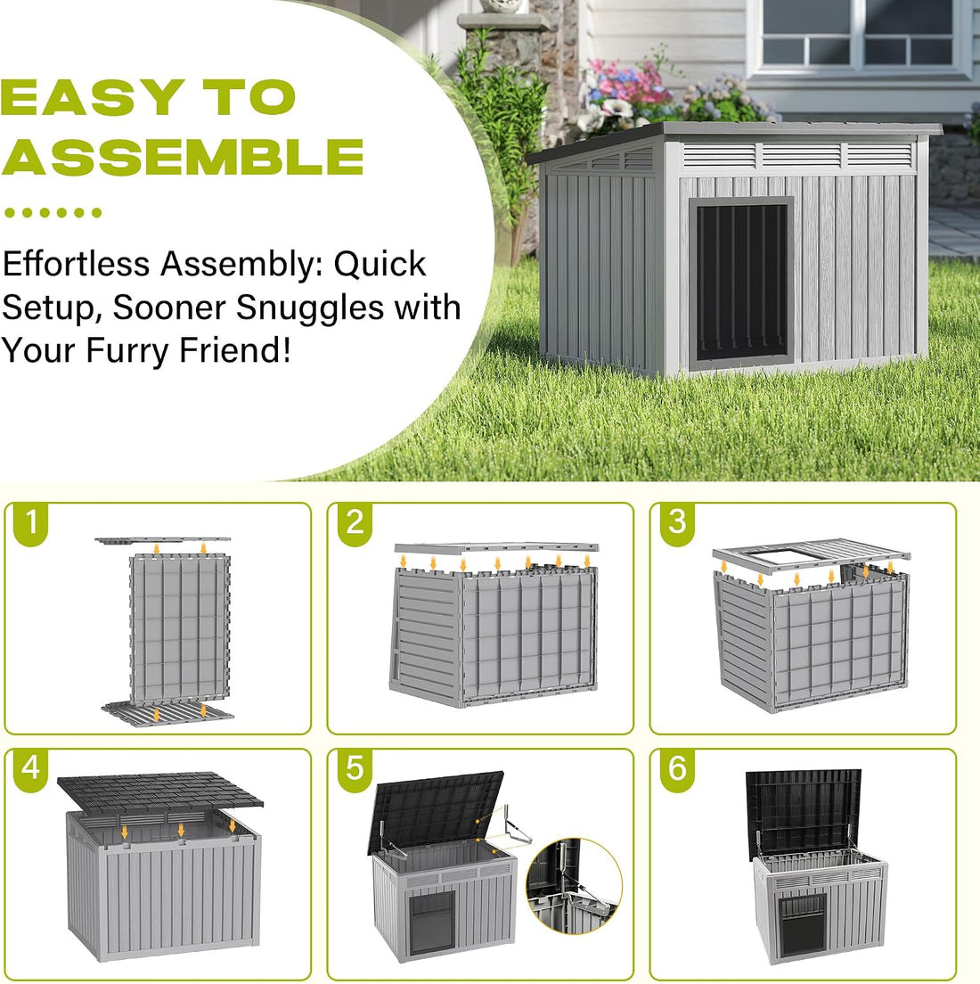 Bifanuo Outdoor Dog House Outdoor for Medium and Small Dog