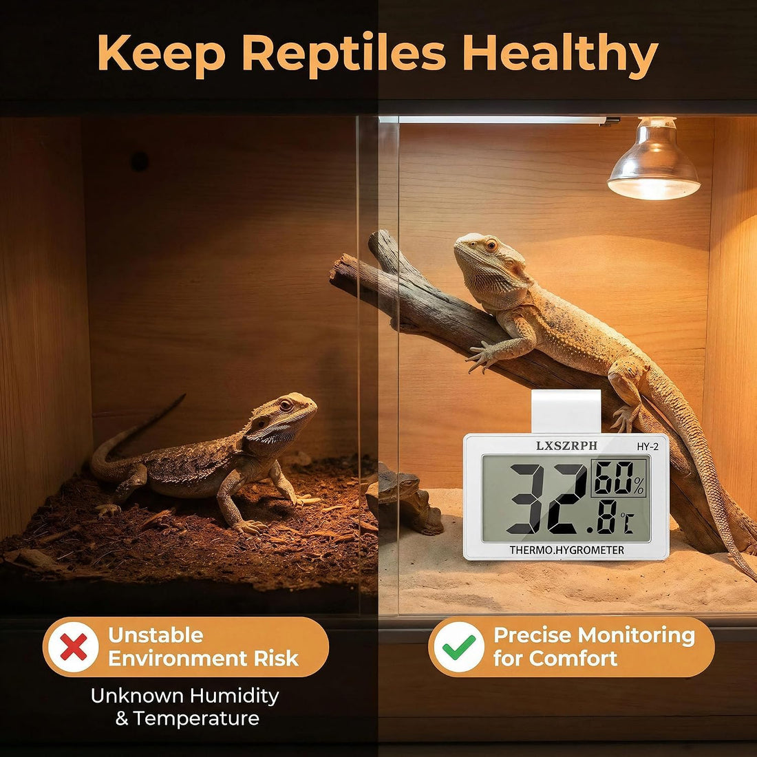 Reptile Hygrometer Thermometer