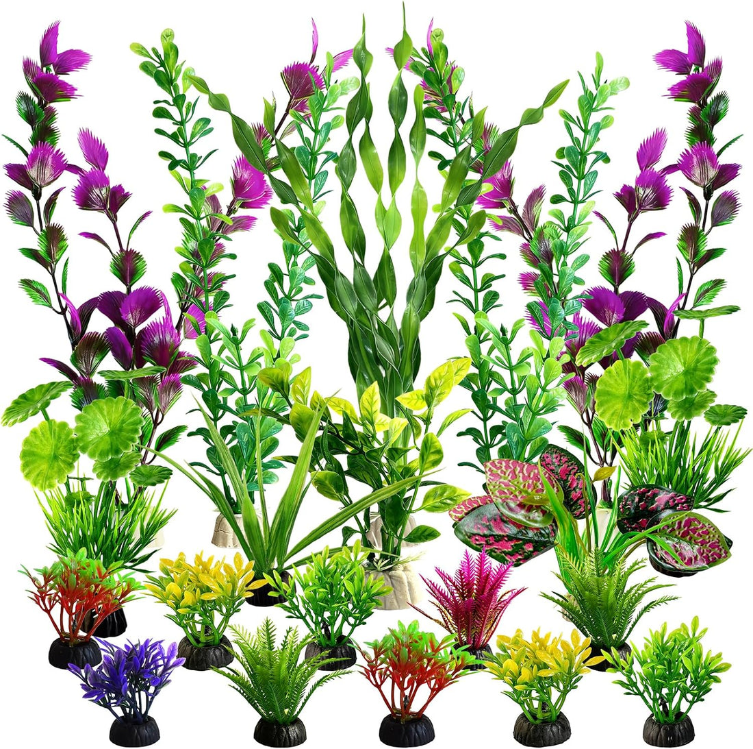 Artificial Aquarium Plants Realistic Green Plastic Fish Tank