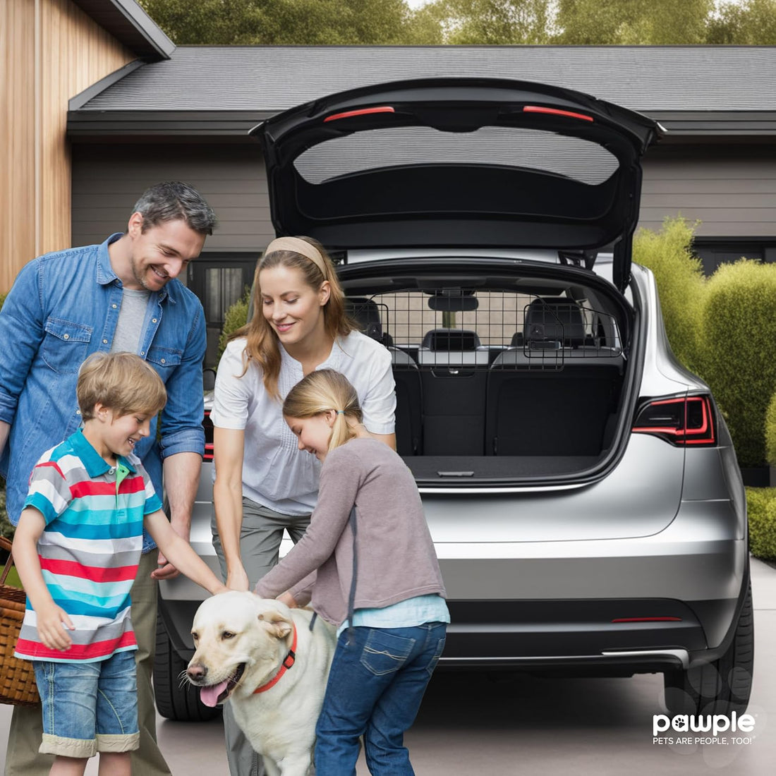Pawple Dog Car Barrier Compatible with Tesla® Model Y® Adjustable
