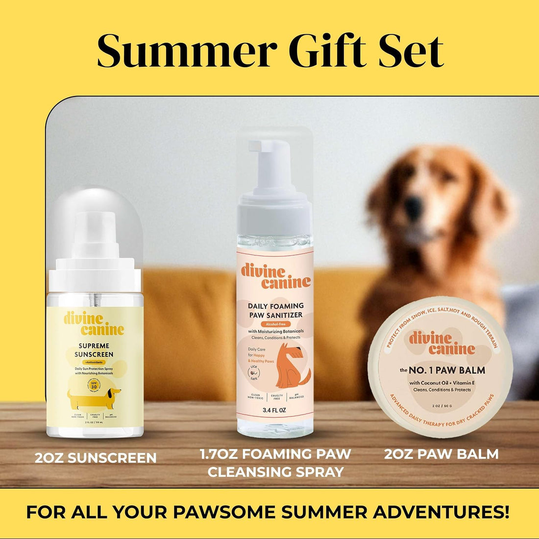 Dog Sunscreen Spray - SPF 30 Sun Protection - Gift Set Kit