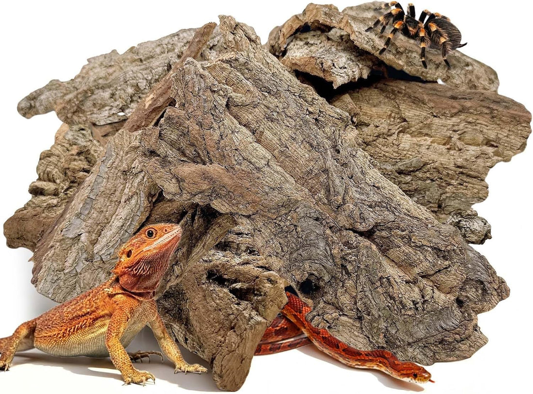 Reptile Cork Bark Bedding,Bulk 0.7 LB Natural Cork Flats