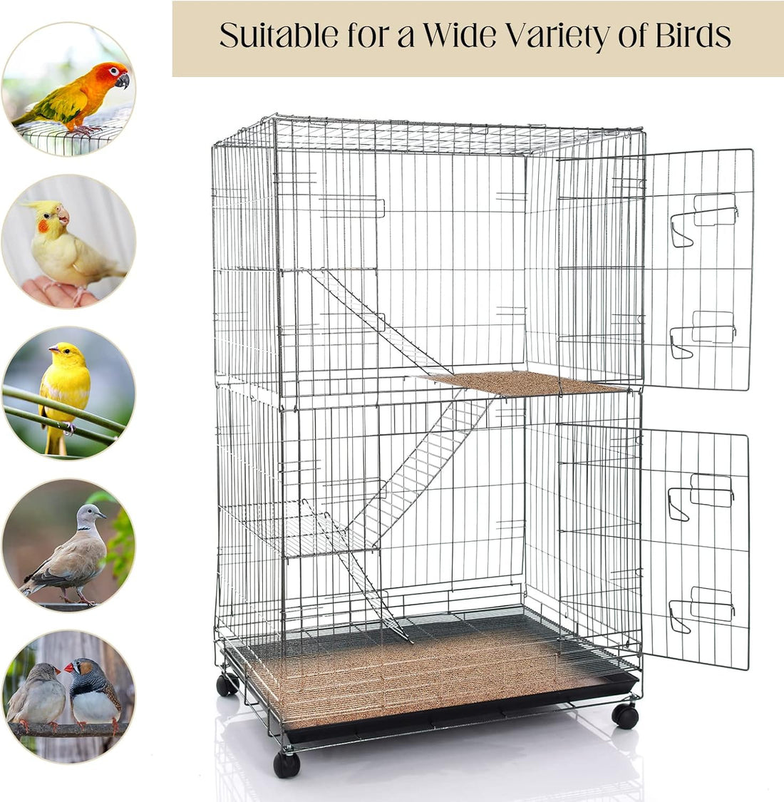 Fabbay 100 Pcs Gravel Paper for Bird Cage Gravel Liner Paper Pet